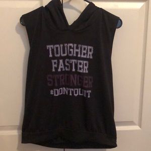 Wish & Whim Sleeveless Workout Hoodie